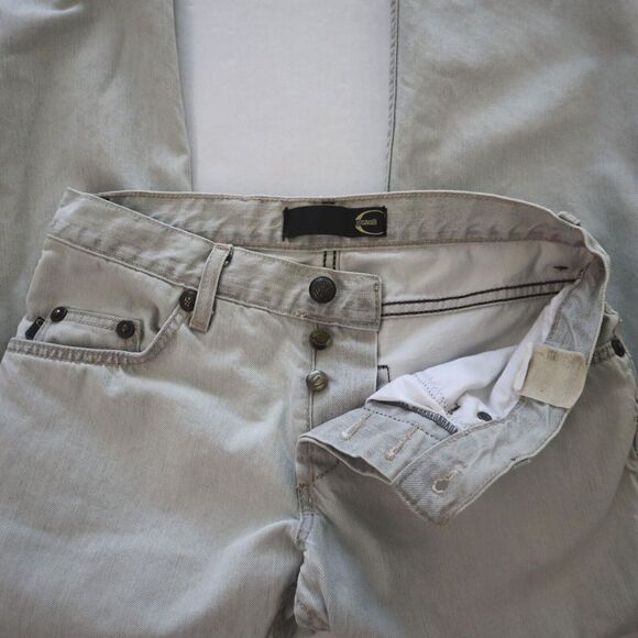Just Cavalli Women's Sz 29" Waist Blue Faded Button Fly Straight Leg Jeans $300+ - Picture 7 of 10